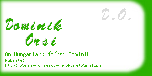 dominik orsi business card